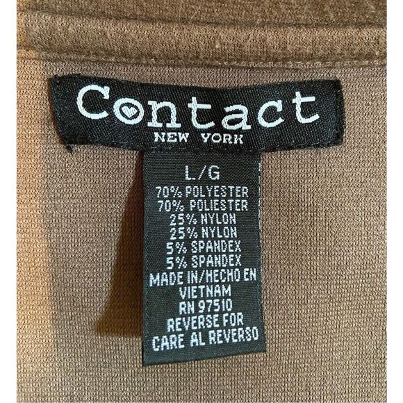 Contact Women's Brown Short Flair Jacket with Large Buttons and Pockets - Large - Picture 3 of 3